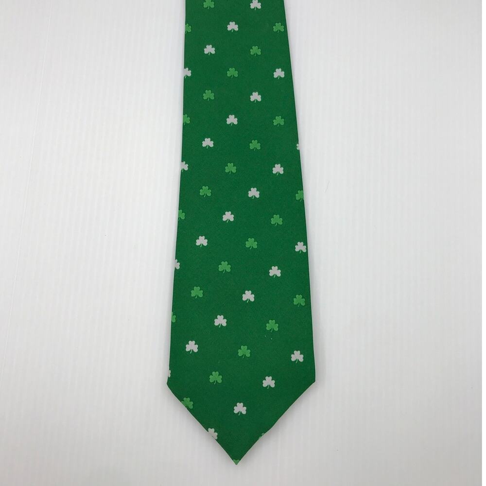 Retro Russ Berrie & Co Vintage St Patrick’s Day Green Shamrock Tie 56”
